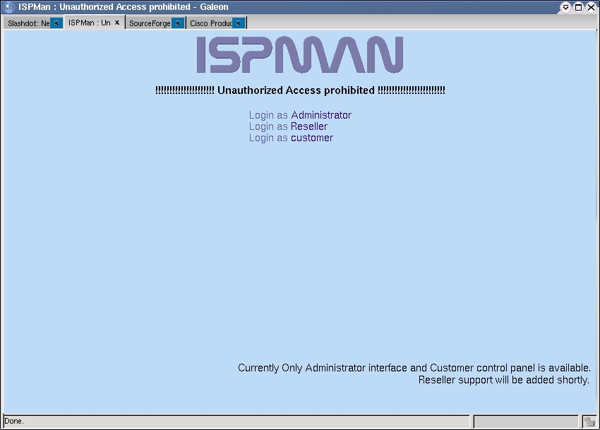 The entry screen.