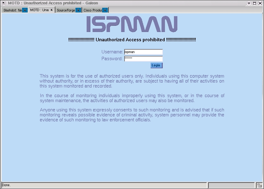 Administrator Login.