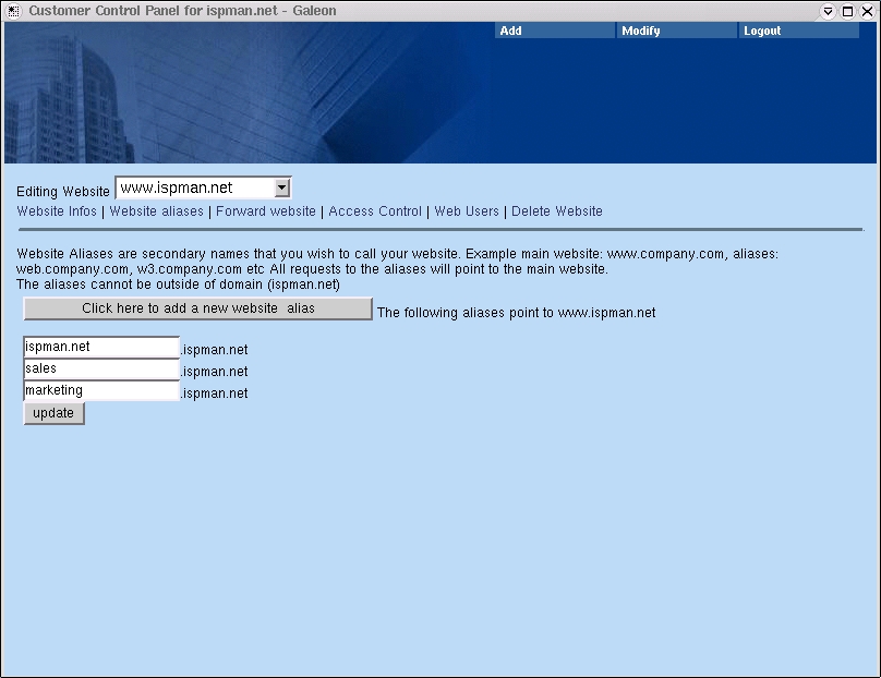 Website Aliases